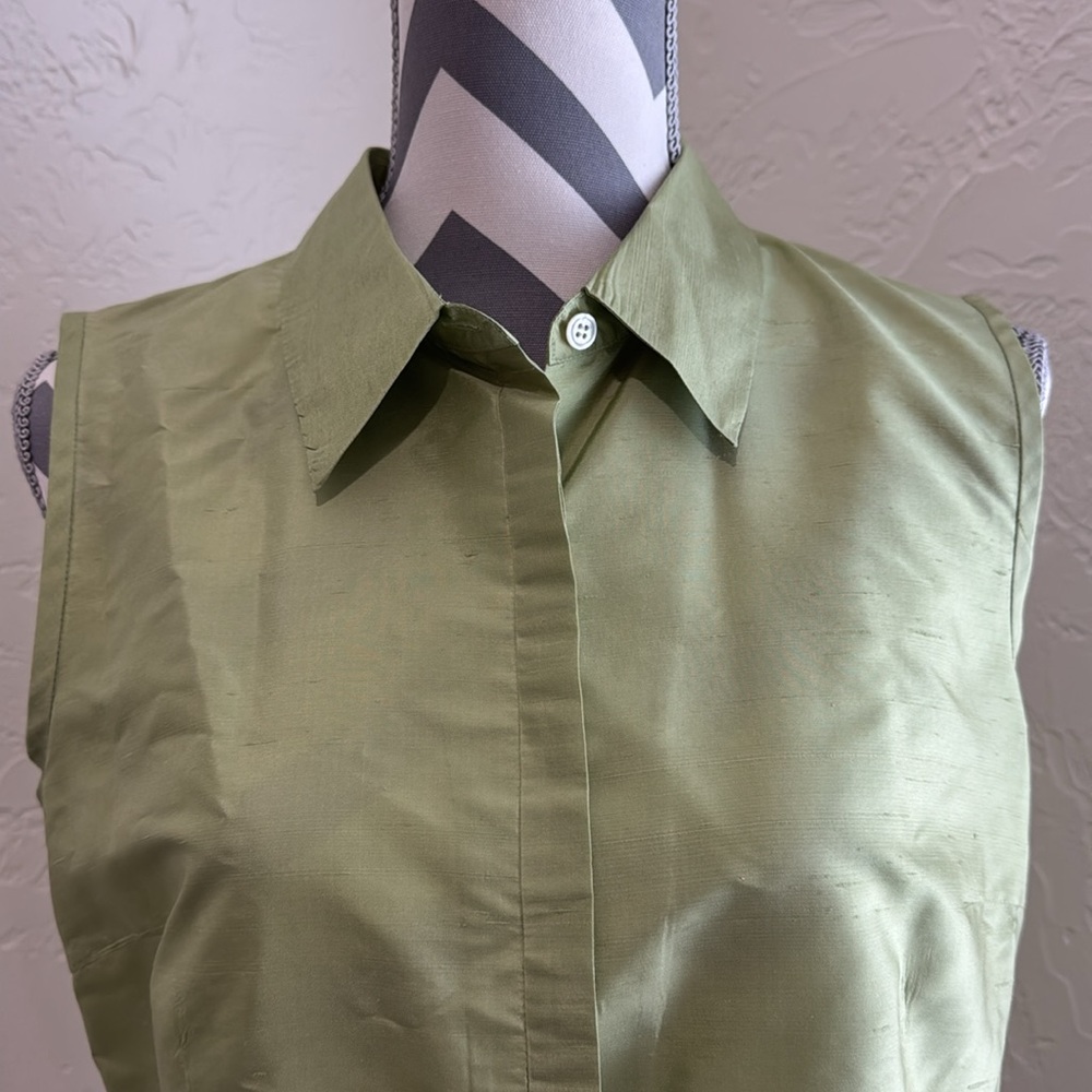 SILK SLEEVELESS TOP - Picture 2 of 4